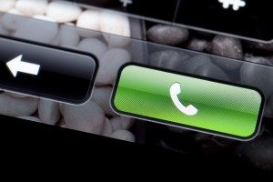 close up of call button on iphone